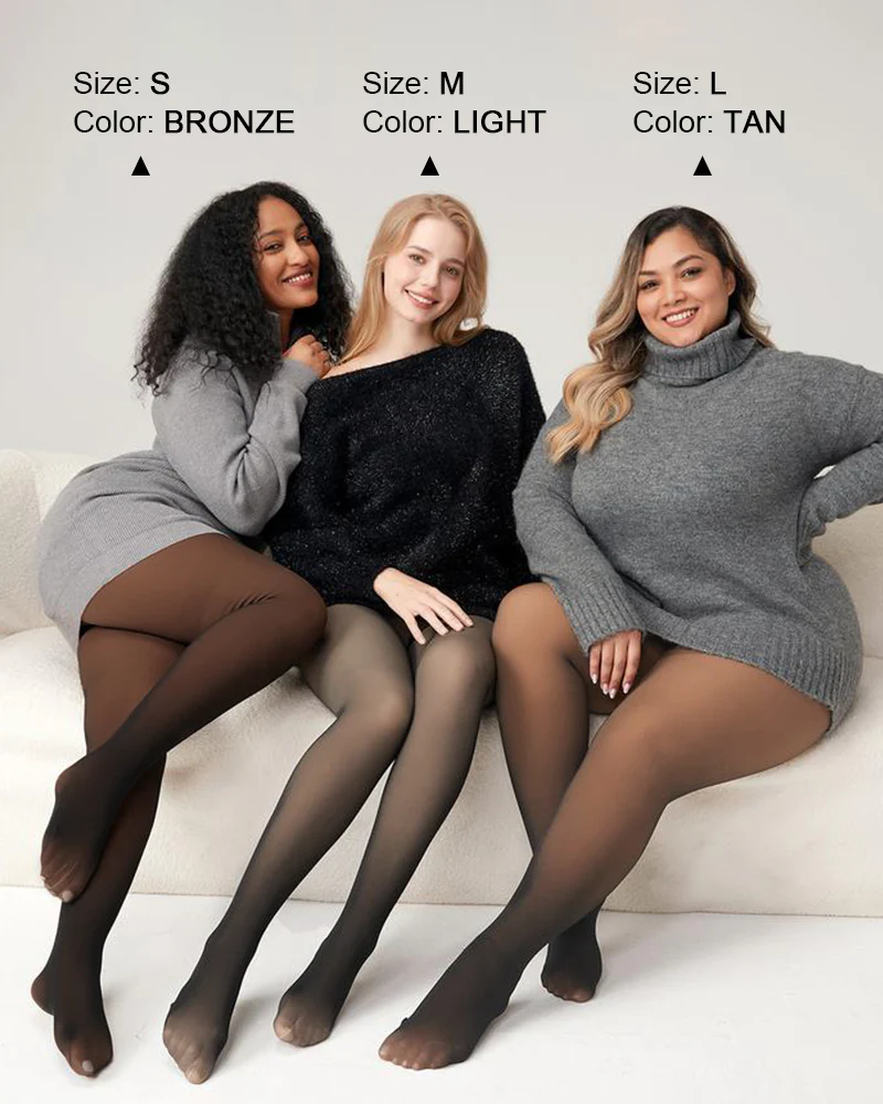 🔥Hot Sale - 60% OFF 🦵MAGIC Bare-Leg Look Fleece Lined Tights☁️
