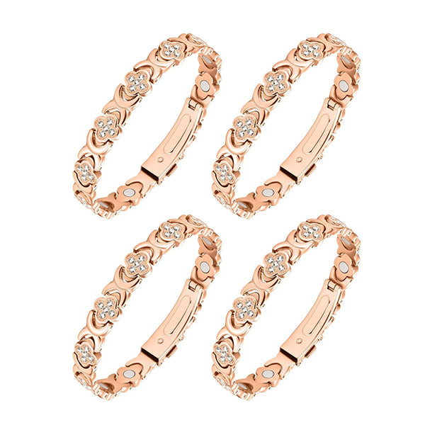 🔥Final 3 hours 75% off: 🍀Copper Bracelets for Women Pure Copper Magnetic Bracelet with 3800 Gauss Effective Magnets Trendy Stack Bangle Stretch Bangle