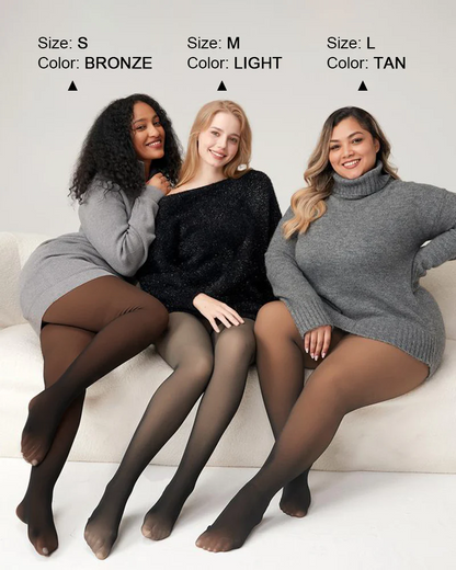 🔥Hot Sale - 60% OFF 🦵MAGIC Bare-Leg Look Fleece Lined Tights☁️