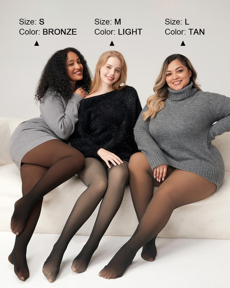 🔥Hot Sale - 60% OFF 🦵MAGIC Bare-Leg Look Fleece Lined Tights☁️