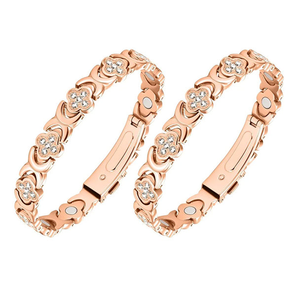 🔥Final 3 hours 75% off: 🍀Copper Bracelets for Women Pure Copper Magnetic Bracelet with 3800 Gauss Effective Magnets Trendy Stack Bangle Stretch Bangle