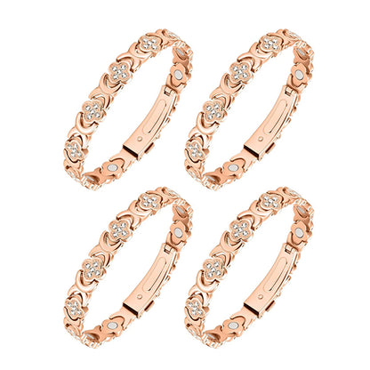 🔥Final 3 hours 75% off: 🍀Copper Bracelets for Women Pure Copper Magnetic Bracelet with 3800 Gauss Effective Magnets Trendy Stack Bangle Stretch Bangle