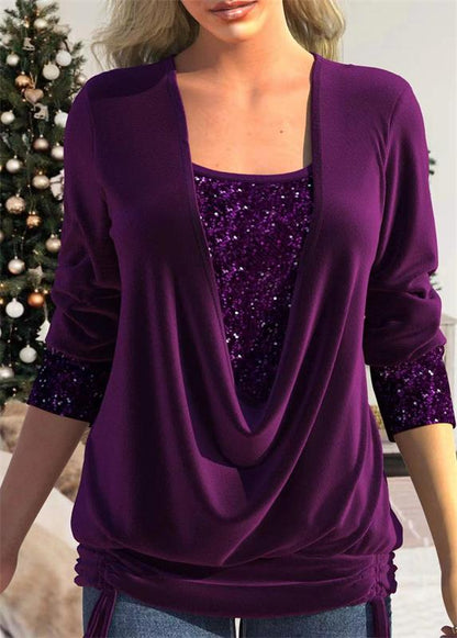 🎅 Festive Glow Sequin Top — Perfect for Christmas Nights!