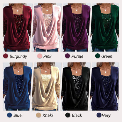 🎅 Festive Glow Sequin Top — Perfect for Christmas Nights!