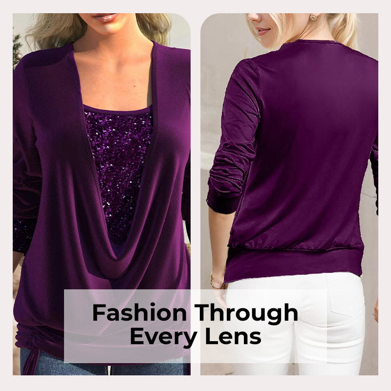 🎅 Festive Glow Sequin Top — Perfect for Christmas Nights!