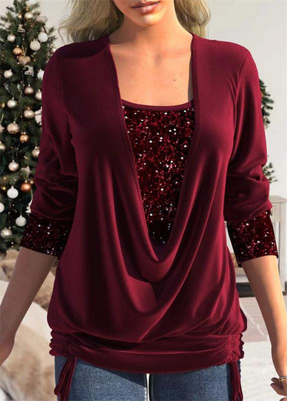 🎅 Festive Glow Sequin Top — Perfect for Christmas Nights!