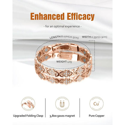 🔥Final 3 hours 75% off: 🍀Copper Bracelets for Women Pure Copper Magnetic Bracelet with 3800 Gauss Effective Magnets Trendy Stack Bangle Stretch Bangle