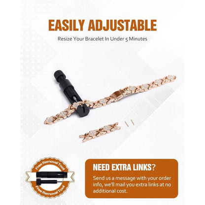 🔥Final 3 hours 75% off: 🍀Copper Bracelets for Women Pure Copper Magnetic Bracelet with 3800 Gauss Effective Magnets Trendy Stack Bangle Stretch Bangle