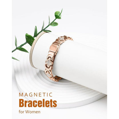 🔥Final 3 hours 75% off: 🍀Copper Bracelets for Women Pure Copper Magnetic Bracelet with 3800 Gauss Effective Magnets Trendy Stack Bangle Stretch Bangle