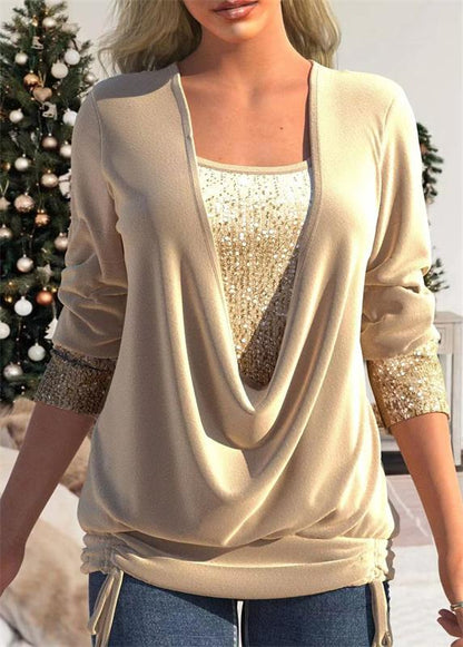 🎅 Festive Glow Sequin Top — Perfect for Christmas Nights!