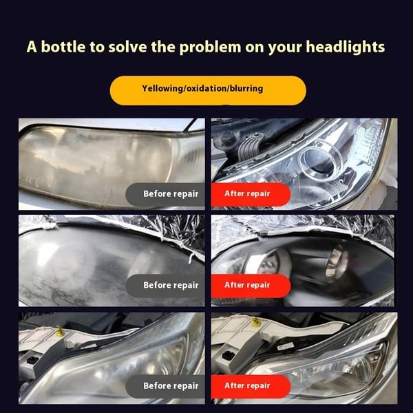 🚘 Automotive Headlamp Restoration Fluid, blurring enhanced crystalline coating refurbisher