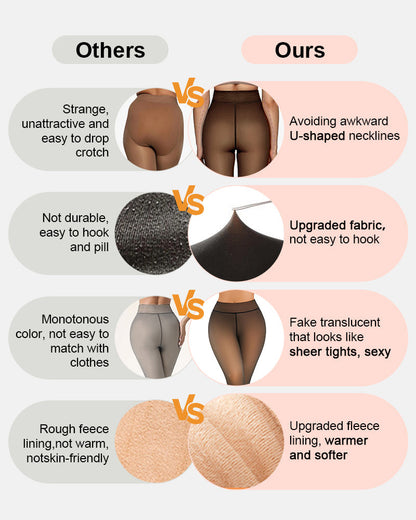 🔥Hot Sale - 60% OFF 🦵MAGIC Bare-Leg Look Fleece Lined Tights☁️